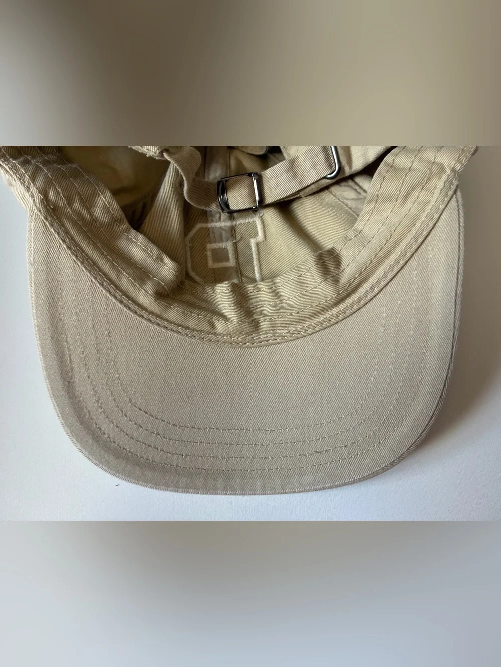 Vintage Polo Ralph Lauren Beige Big P Logo Baseball Cap - Spellout Polo